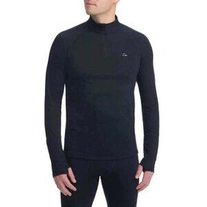 NEW Paradox Men's L Black Long Sleeve 1/4 Zip Shirt Merino Blend Mock neck